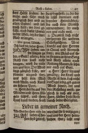 Lieder in gemeiner Noth. - Lieder in besondern Nöthen.