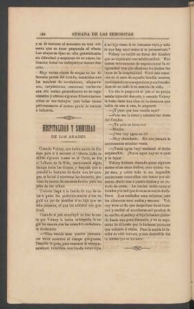Hospitalidad y sobriedad de los árabes.