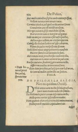 De Philomela Elegia, Nec ea quidem Ovidii.