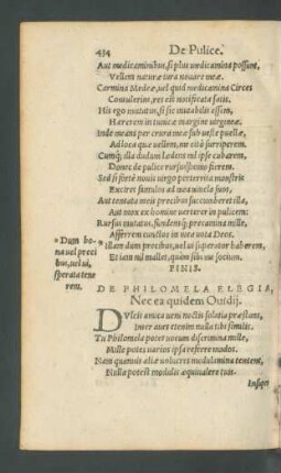 De Philomela Elegia, Nec ea quidem Ovidii.