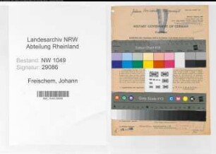 Entnazifizierung Johann Freischem , geb. 03.05.1904 (Fuhrgeschaefts)