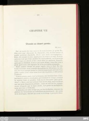 Chapitre VII Chasses au désert yambo.