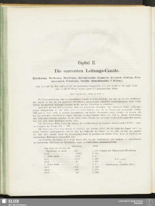 Capitel II. Die currenten Leitungs-Canäle