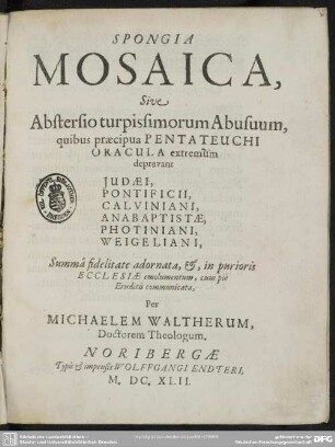 Spongia Mosaica