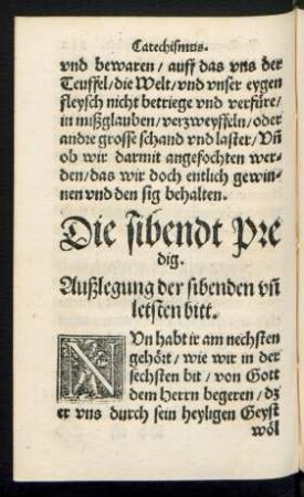 Die sibendt Predig.