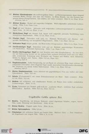 Ungefirnißte Gefäße späterer Zeit (Nr. 935-954)