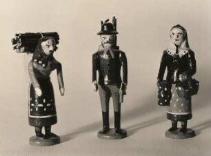 Erzgebirgische Figuren, Holzschnitzerei von Karl Müller aus Seiffen im Erzgebirge