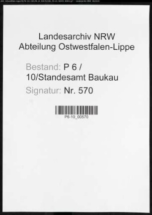 Sterberegister Standesamt Herne-Baukau (II)