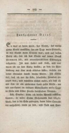 Funfzehnter Brief