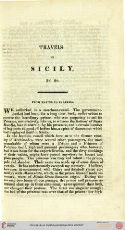 Travels in Sicily