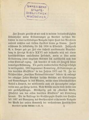 Goethes lyrische Gedichte, 4. Lieder