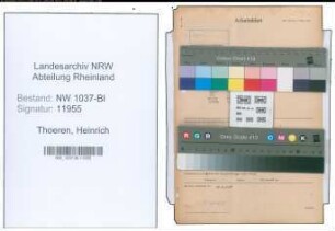 Entnazifizierung Heinrich Thoeren , geb. 16.10.1903 (Gastwirt)