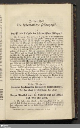 Begriff und Aufgabe der systematischen Pädagogik