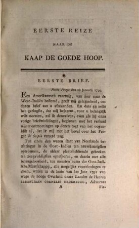 Reizen : Met platen, 1. Reizen naar de Kaap de Goede Hoop, Jerland en Noorwegen in de jaren 1791 tot 97