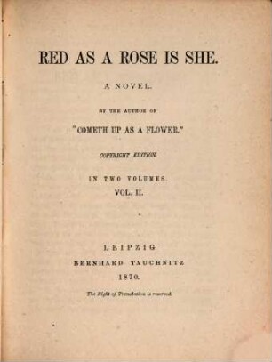 Red as a rose is she : a novel. 2