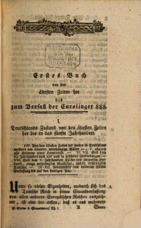 Historische Entwickelung der heutigen Staatsverfassung des Teutschen Reichs, 1. Bis 1558.