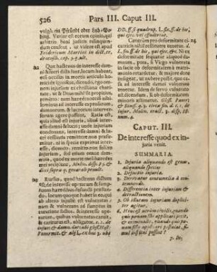 526-530, Caput III. De interesse quod ex injuria venit.