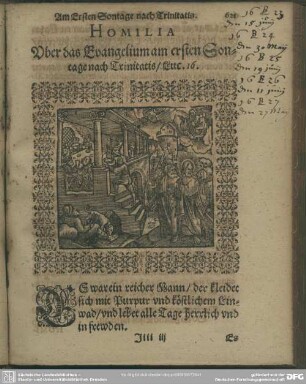 Homilia Uber das Evangelium am ersten Sontage nach Trinitatis, Luc. 16.