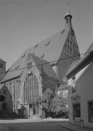 Freiberg. Dom, Blick von Südosten auf den Vorbau der Goldenen Pforte