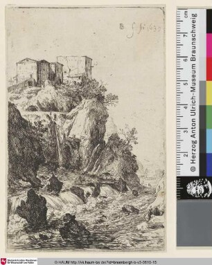 [Wasserfall nahe der Ponte della Trave; Cascade near Ponte della Trave