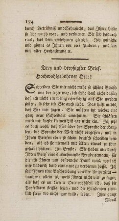 Drey und dreyßigster Brief
