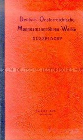 Katalog der Mannesmannröhren-Werke mit Preislisten