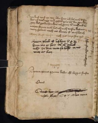 Besitzvermerk von Konrad Schelhorn, ausgestrichen: Quis hoc invenit Conrad Schelhorn redere debett