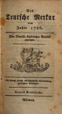 Der teutsche Merkur. 1786, 3/4