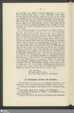 28. Geologische Zeitalter und Perioden