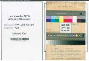 Entnazifizierung Karl Mienert , geb. 09.01.1911 (Steuerinspektor)