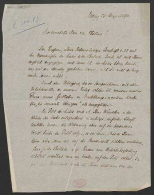 Brief an Oskar von Chelius : 25.08.1911