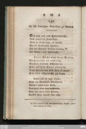 140. An die brittischen Gesandten zu Amiens.