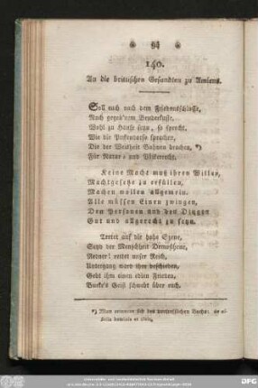 140. An die brittischen Gesandten zu Amiens.