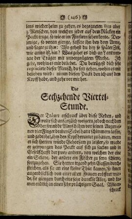 Die Sechzehende Viertel-Stunde. - Die Zwanzigste Viertel-Stunde.