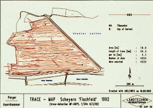 TRACE - MAP Scheyern 'Flachfeld' 1992 (trace-detaction MF-DGPS, 7/30 + 8/3/92)