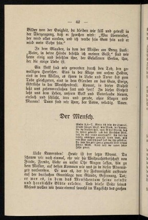 42-47, Der Mensch