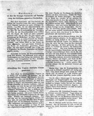 Abhandlung über Ungarns slawische Literargeschichte.