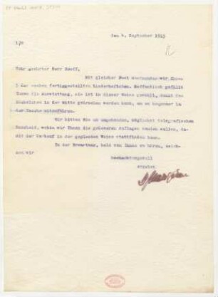 Brief an Rudolf Käser : 04.09.1915