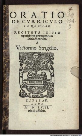 Oratio De Cvrricvlo Ieremiae