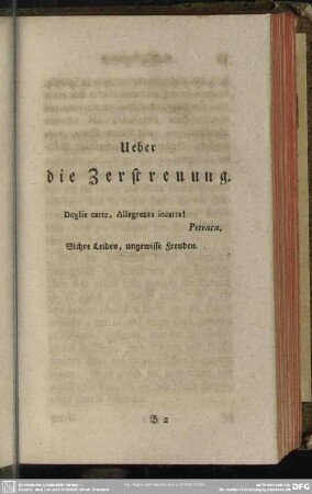 Ueber die Zerstreuung ...