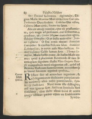Caput XXII. Symbola.