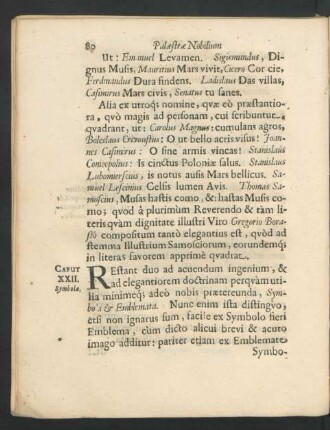 Caput XXII. Symbola.