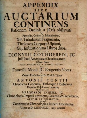 Corpus Juris Civilis Romani : In quatuor Partes distinctum