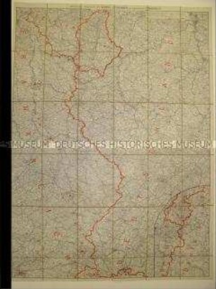 Karte von Elsaß-Lothringen (Ravenstein's Kriegskarte Nr. 9)