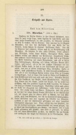 III. Ereignisse und Thaten