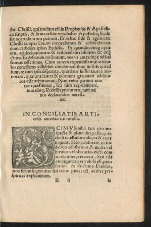 In Conciliatis Articulis annotaa aut omissa.