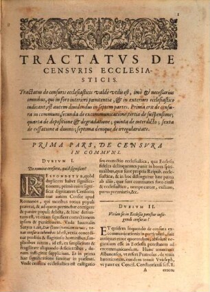 De Censvris Ecclesiasticis Tractatvs