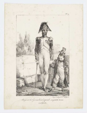 Sergent de grenadiers à pied, en petite tenue, Blatt 10 der Folge "Kostüme der Kaisergarde"