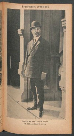 Capitán de navío Julián Irízar, jefe del Estado Mayor de Marina - [Retrato] : Transeúntes conocidos