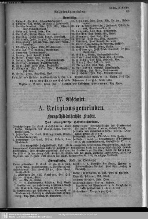 IV. Abschnitt. Religionsgemeinden und Schulen.